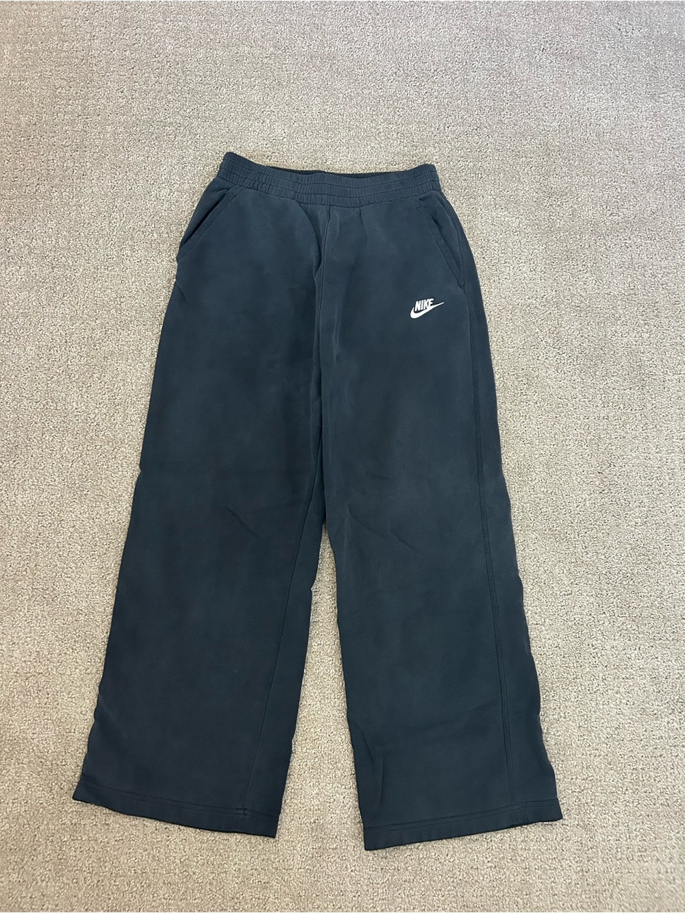 Nike Black Fleece Wide-Leg Sweatpants